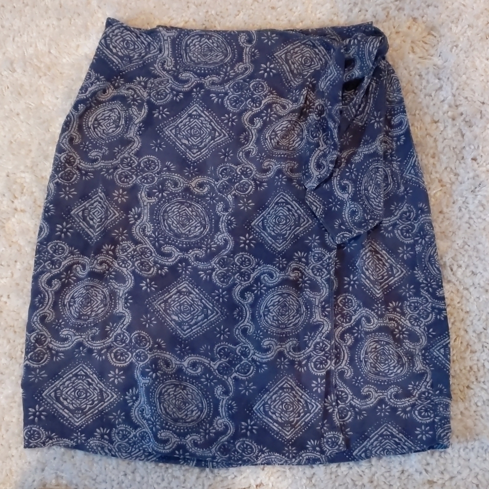 NO 4 EXP Jeans 100% Silk Wrap Skirt